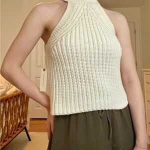Anthropologie Halter sweater top.